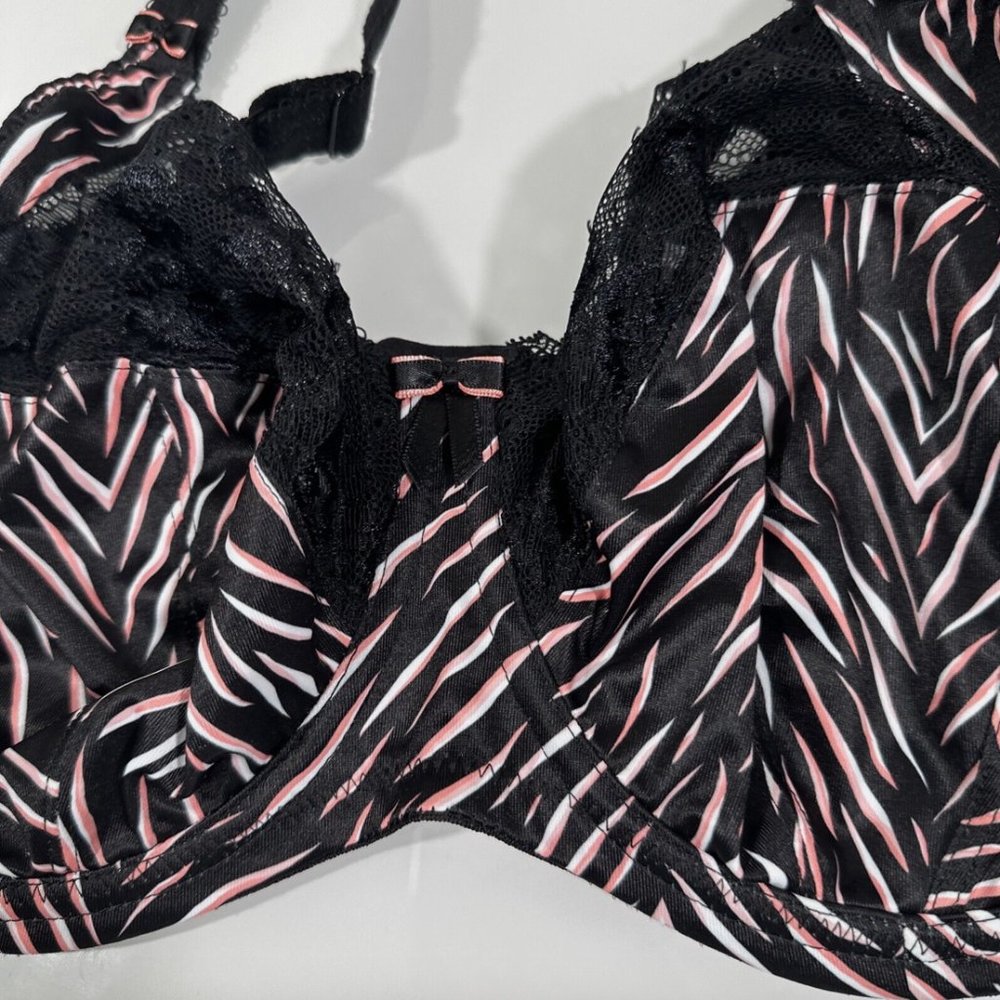 NEW $69 Elomi [ 34J ] Morgan‎ Full Figure Underwire Bra in Serengeti Black #5793 - Picture 5 of 10